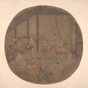 古画工笔 学童闹堂_佚名_明 