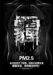 创意雾霾海报图片素材