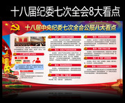 十八届中央纪委七次全会8大看点展板