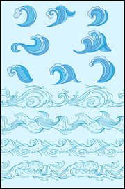 海浪矢量花纹图片下载