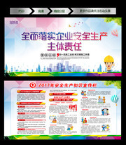 工地安全生产月展板设计