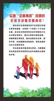 实施“全面两孩”政策展板