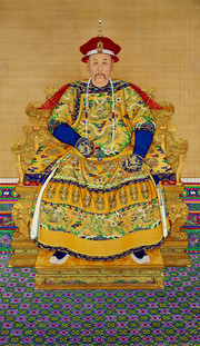 康熙朝服像古画图片素材