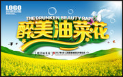 醉美油菜花赏花春游海报图片素材