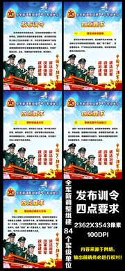 全军发布训令要求挂图