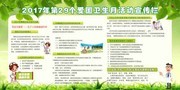 2017爱国卫生月展板模板