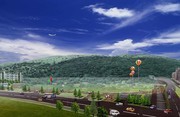 山地道路景观效果图