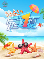 完美1夏夏天海报设计素材
