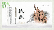 社会主义核心价值观之民主墙板