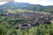 土楼围屋图片 福建龙岩古镇风景