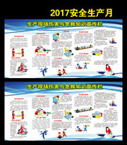 生产现场伤害与急救知识宣传栏