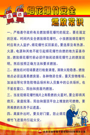 烟花爆竹安全燃放常识挂图图片