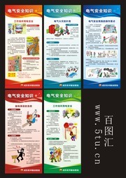电气安全知识挂图设计素材