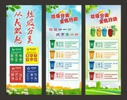 垃圾分类环保展架图片
