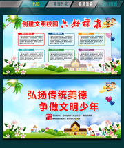 创建文明校园六好标准橱窗设计