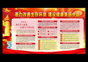 着力改善生存环境建设健康美丽中国展板