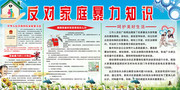 反对家庭暴力社区宣传栏图片素材