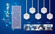蓝色企业文化宣传展板图片下载