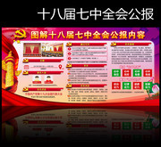 单位学习十八届七中全会公报内容展板