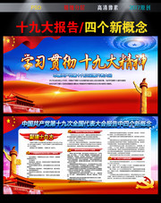 学习十九大讲话精神 解读四个新概念墙板