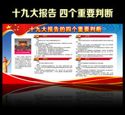  十九大报告四个重要判断展板下载