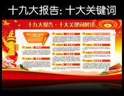 某乡村党委十九大报告10个关键词看板