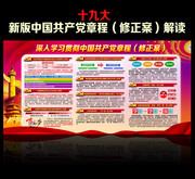 十九大党章修正案解读看板下载