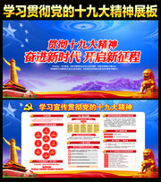 十九大新征程宣传展板