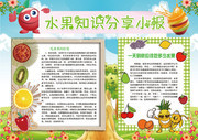 水果知识分享电子小报下载