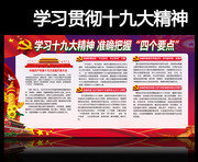 学习十九大四个要点展板