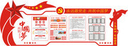 永远跟党走共筑中国梦党员活动文化墙图片