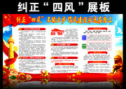 图解纠正四风宣传展板