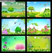卡通风景插画图片素材