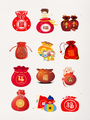 手绘福袋图片素材