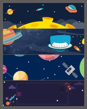 卡通星球矢量插画背景图片素材