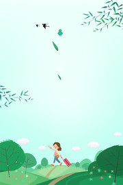 春天海报背景图片下载