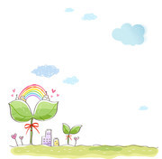 卡通春天插画设计图片素材