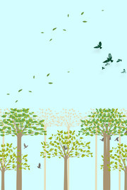 春天插画背景图片下载