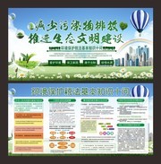 减少污染物排放推进生态文明建设环保宣传栏