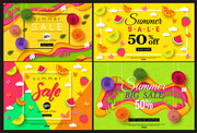时尚夏季水果促销宣传海报图片