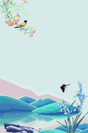 清新春天海报背景图片下载