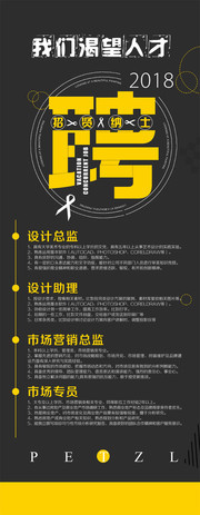 时尚创意招聘展架图片下载