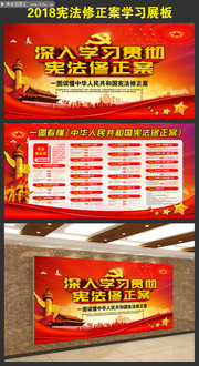 深入学些贯彻宪法修正案宣传图