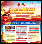 各机关单位学习贯彻两会精神展板