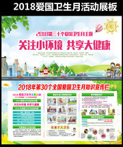2018年第30个爱国卫生月主题知识宣传栏