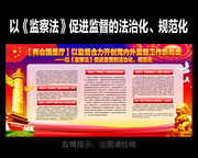 监察法促进监督的法治化规范化解读宣传栏