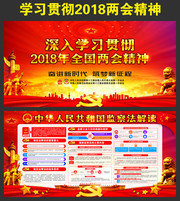 学习2018全国两会精神和监察法板报设计