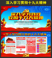 深入学习贯彻十九大精神图片素材