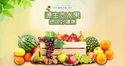 源生态绿色水果宣传海报