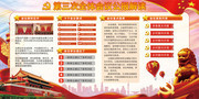 中国央委员会第三次会议公报党建展板图片